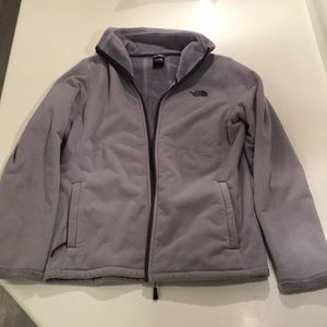 North Face Grey Fleece Jacket Size Large